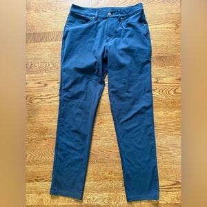 LULULEMON ABC‎ Pants Warpstreme Stretch Sporty Hiking Golf Breathable Blue 30